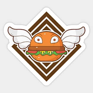 burger with wings Sticker